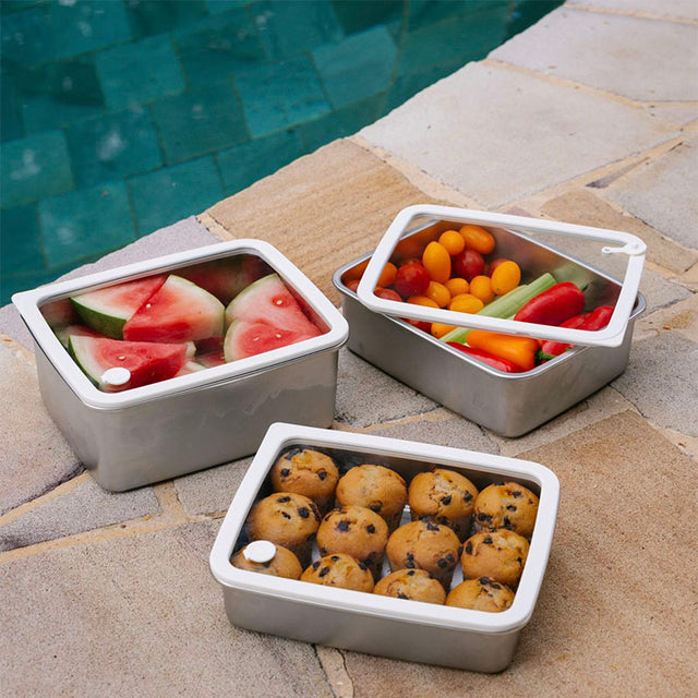 Seed & Sprout Rectangle Stainless Steel & Glass Containers - 3 pack reviews