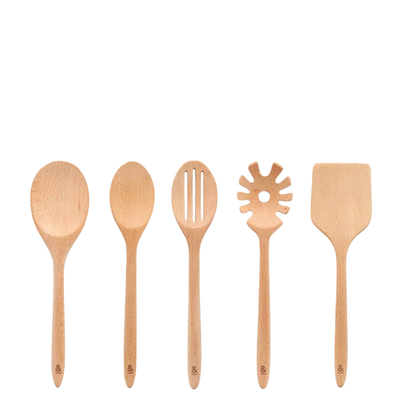 Seed & Sprout Wooden Beechwood Cooking Utensil Set
