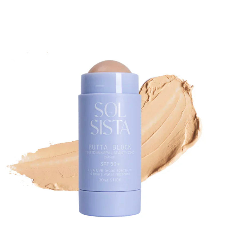 Sol Sista Butta Block Mineral Tinted SPF50+ Sunscreen Balm Sand