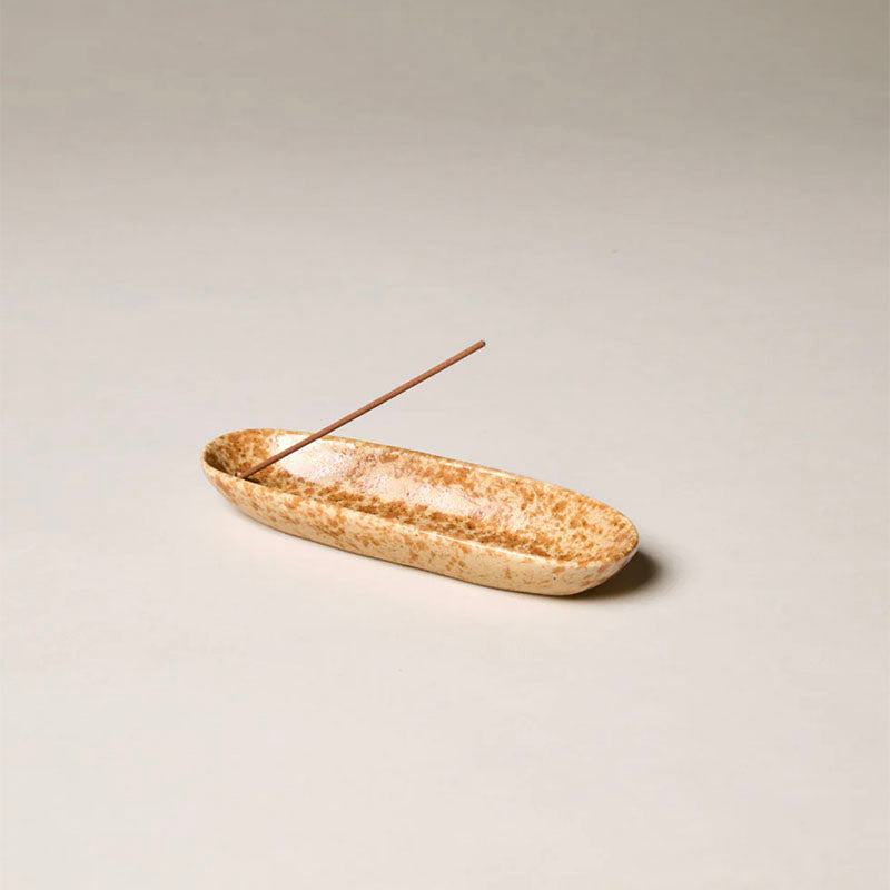 This is Incense The Collector Ceramic Holder Brown Speckle