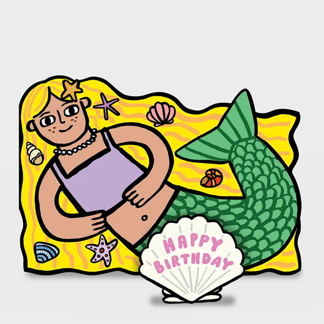 WRAP Mermaid with Mini Card Birthday Card Geelong