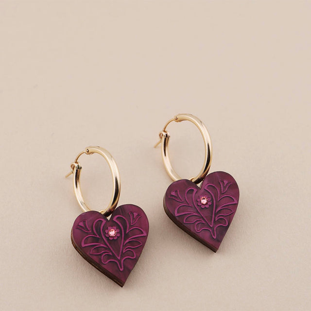 Wolf & Moon Mabel Hoop Earrings Cherry