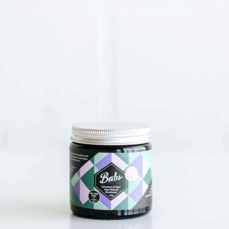 Babs Bodycare Geranium & Clary Sage Bicarb Free Natural Deodorant 120g