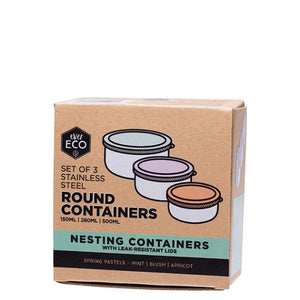 Ever Eco Round Nesting Containers - set of 3 - Natural Supply Co