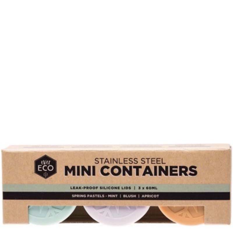 Ever Eco Stainless Steel Mini Containers - set of 3 - Natural Supply Co