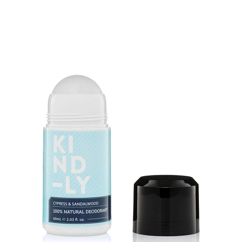 KIND-LY 100% Natural Deodorant Roll-On - Cyprus & Sandalwood - Natural Supply Co