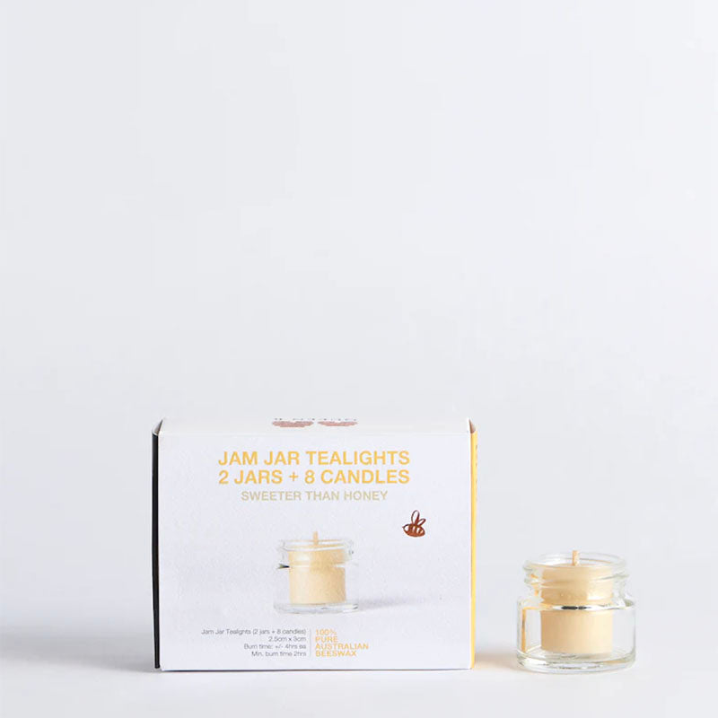 Queen B Jam Jar Tealight Candles