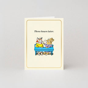Studio Boketto Three Hours Later Gold Foil Mini Card
