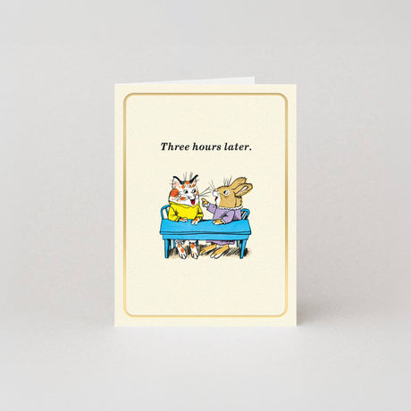 Studio Boketto Three Hours Later Gold Foil Mini Card