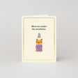 Studio Boketto Meet Me Under The Mistletoe Gold Foil Mini Christmas Card