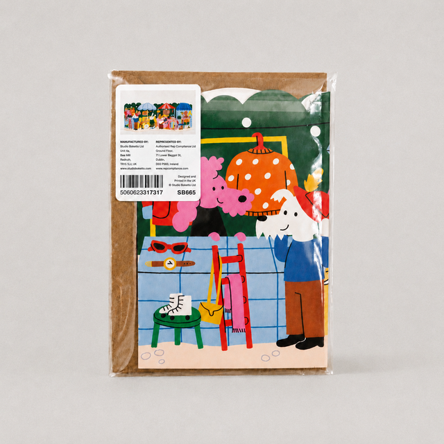 Book Club Big Concertina Card by Isa Pirracas
