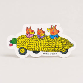 Studio Boketto Corn on the Cob Car Die-Cut Card