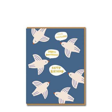 1973 Aless Baylis Birds Birthday Card