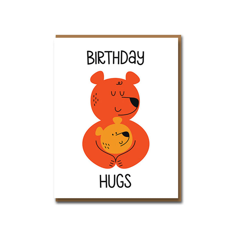 1973 Ben Javens Bear Birthday Hugs Card