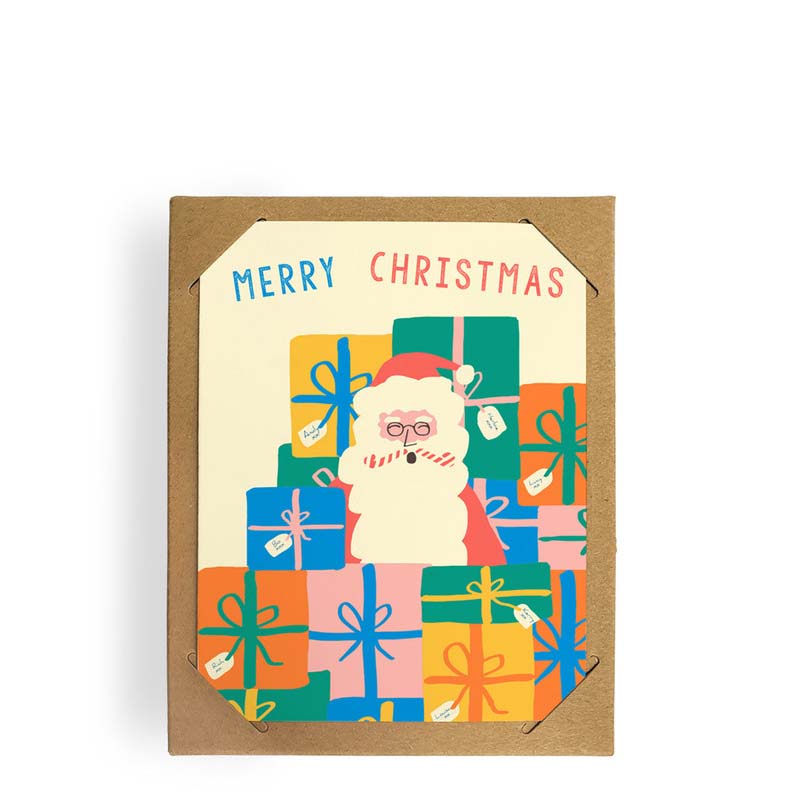 1973 Emma Cooter Boxed Christmas Card Set - Santa Presents