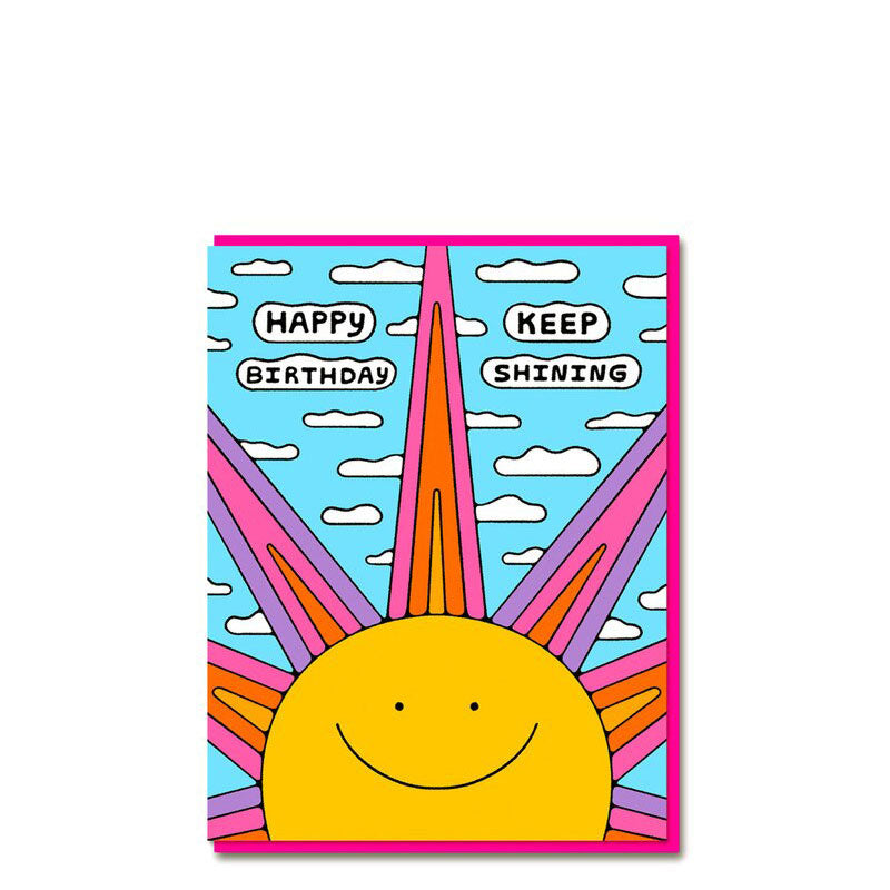 1973 Happy Birthday Keep Shining Card