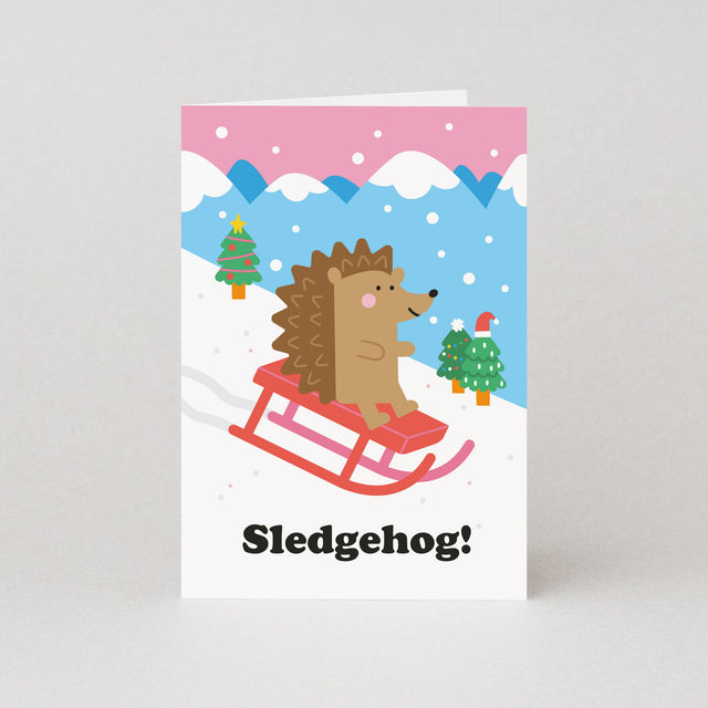 Studio Boketto Sledgehog Christmas Greeting Card