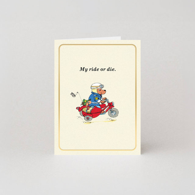 Studio Boketto My Ride Or Die Gold Foil Mini Card