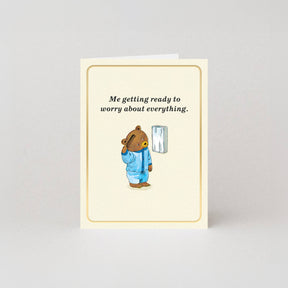 Studio Boketto Worry Gold Foil Mini Card
