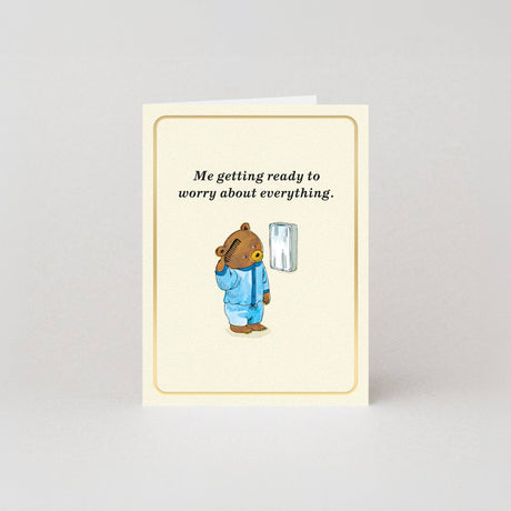 Studio Boketto Worry Gold Foil Mini Card