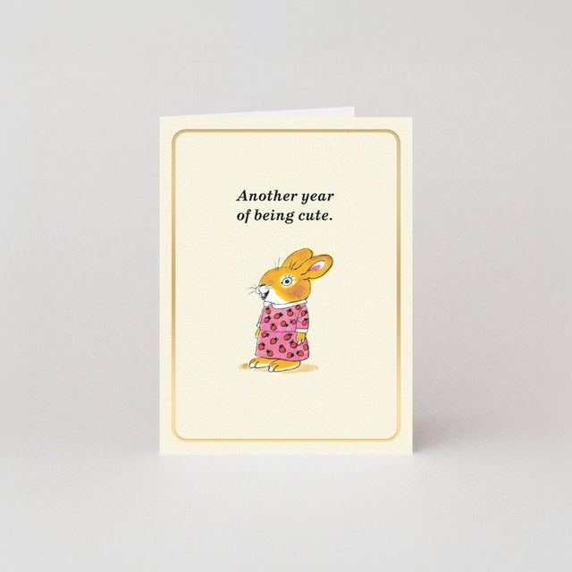 Studio Boketto Being Cute Gold Foil Mini Card