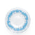 Aderia Retro Small Glass Plate - Blue Flowers