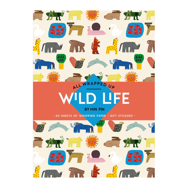 All Wrapped Up Wrapping Paper Book Wild Life by Min Pin