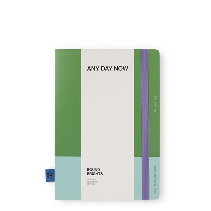 Any Day Now Bound Notebook - Sky & Green