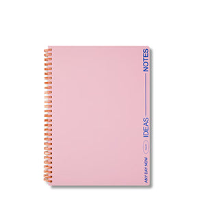 Any Day Now Ideas - Notes Spiral B5 Ruled Blush Pink Notebook