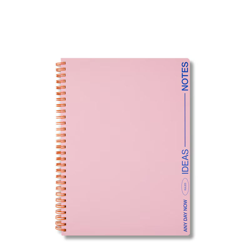 Any Day Now Ideas - Notes Spiral B5 Ruled Blush Pink Notebook