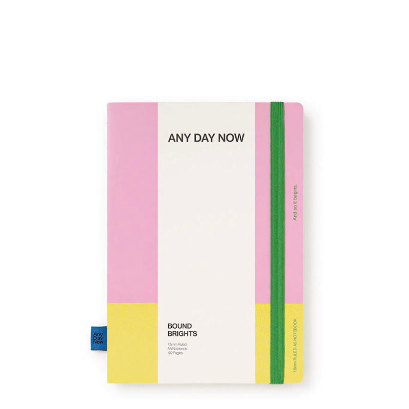 Any Day Now Bound Notebook - Pink &amp; Yellow