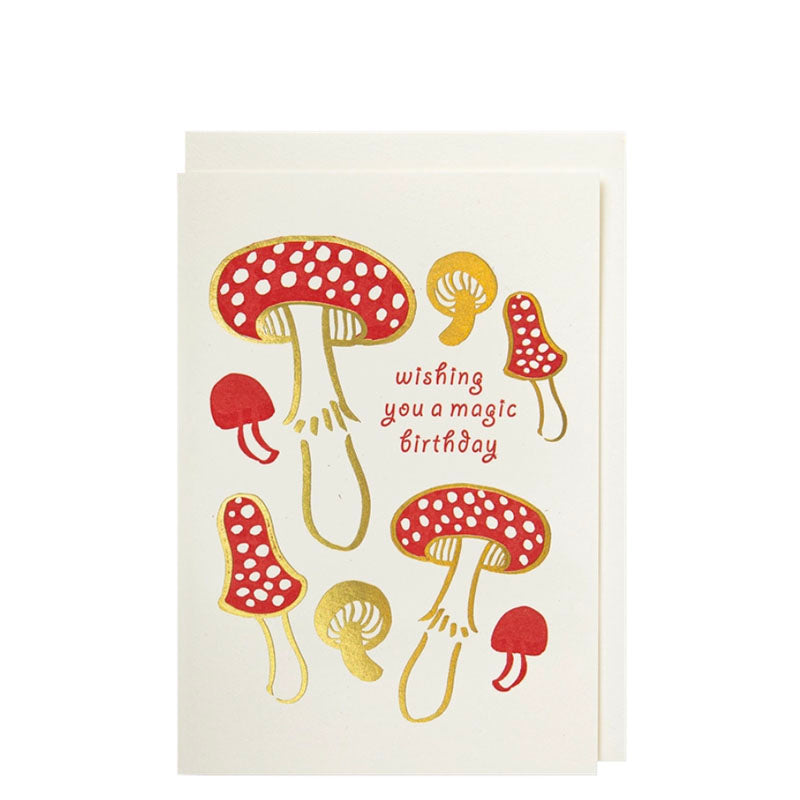 Archivist Gallery A Magical Birthday Mushrooms Notelet Card