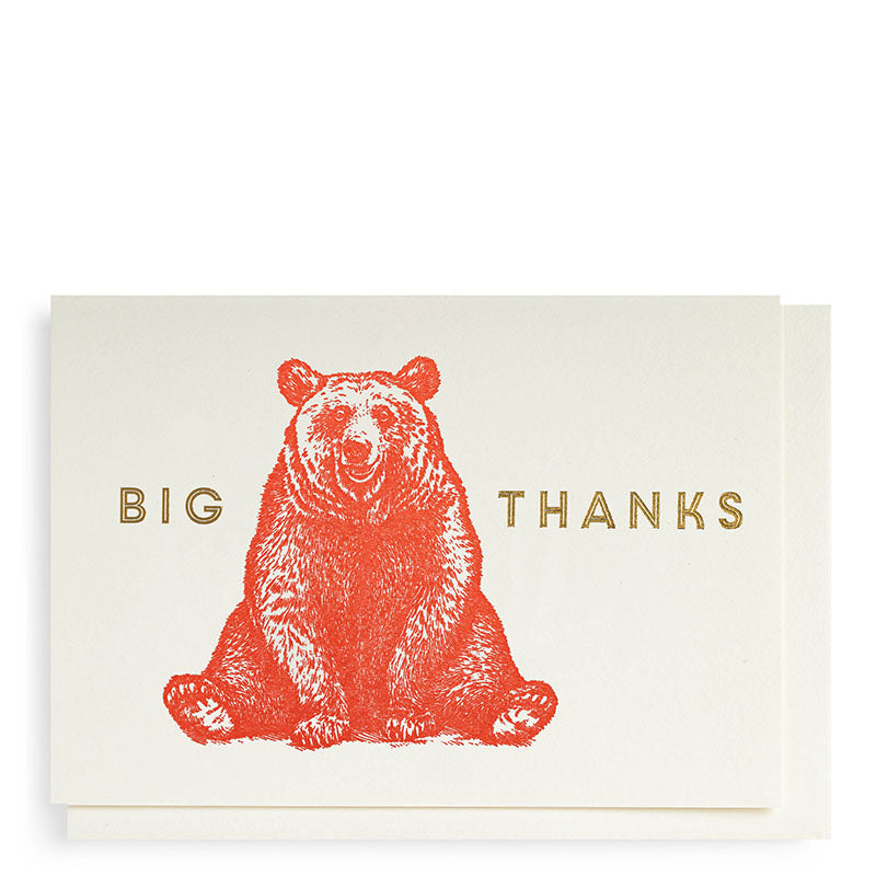 Archivist Gallery Big Thanks Bear Notelet Card
