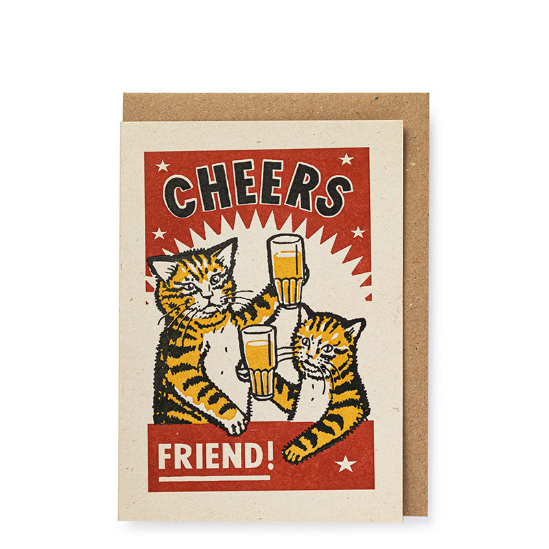 Archivist Gallery Cheers Friend! Letterpress Card