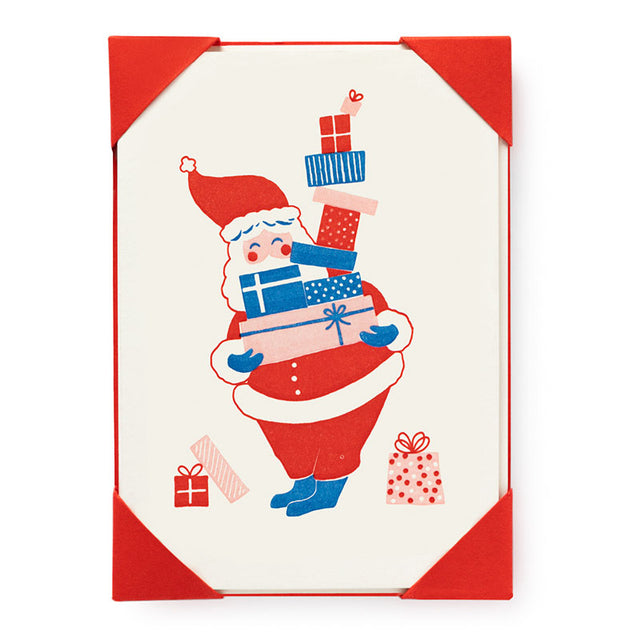 Archivist Gallery Santa with Christmas Presents Card - Pack of 5