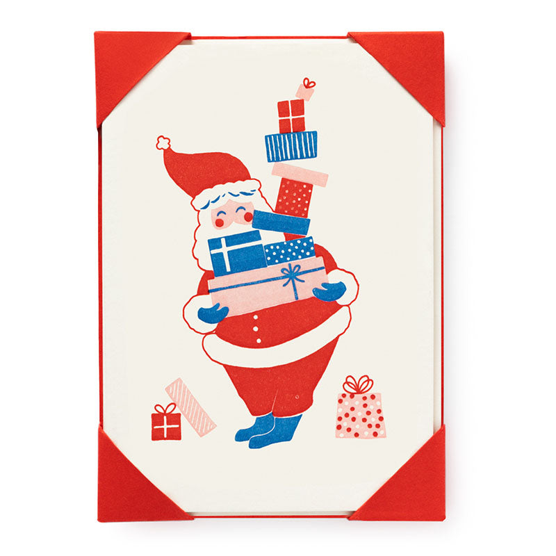 Archivist Gallery Santa with Christmas Presents Card - Pack of 5