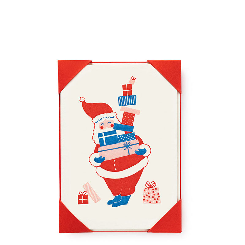 Archivist Gallery Santa with Christmas Presents Notelet - Pack of 5