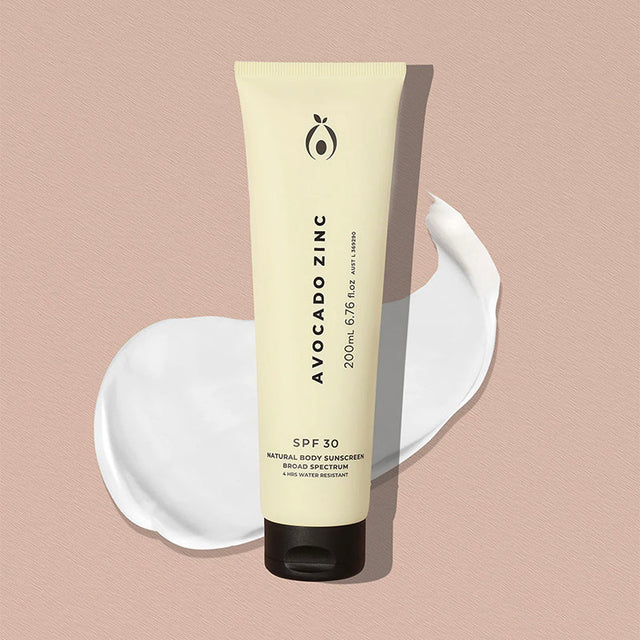 Avocado Zinc SPF30 All Natural Body Sunscreen 200ml