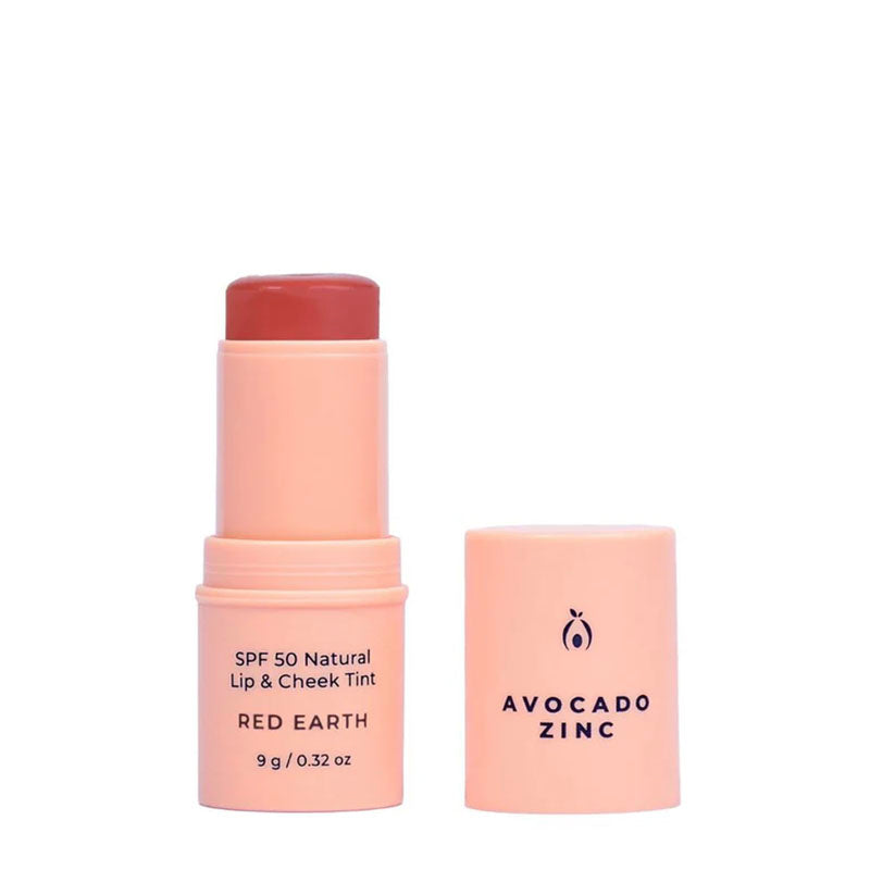 Avocado Zinc SPF 50 Natural Lip & Cheek Tint - Red Earth