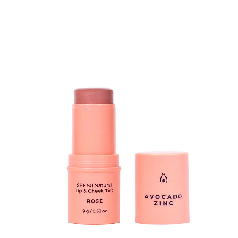 Avocado Zinc SPF 50 Natural Lip & Cheek Tint - Rose