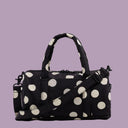 BAGGU Nylon Duffle Bag Black Cream Polka Dot