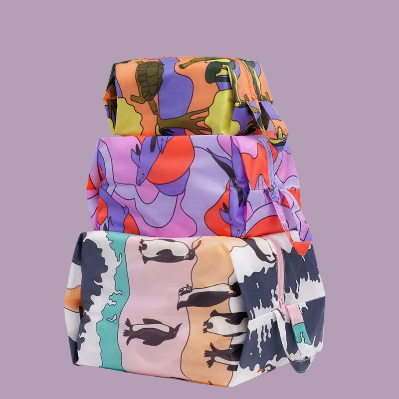 Baggu 3D Zip Set Vacation Animals