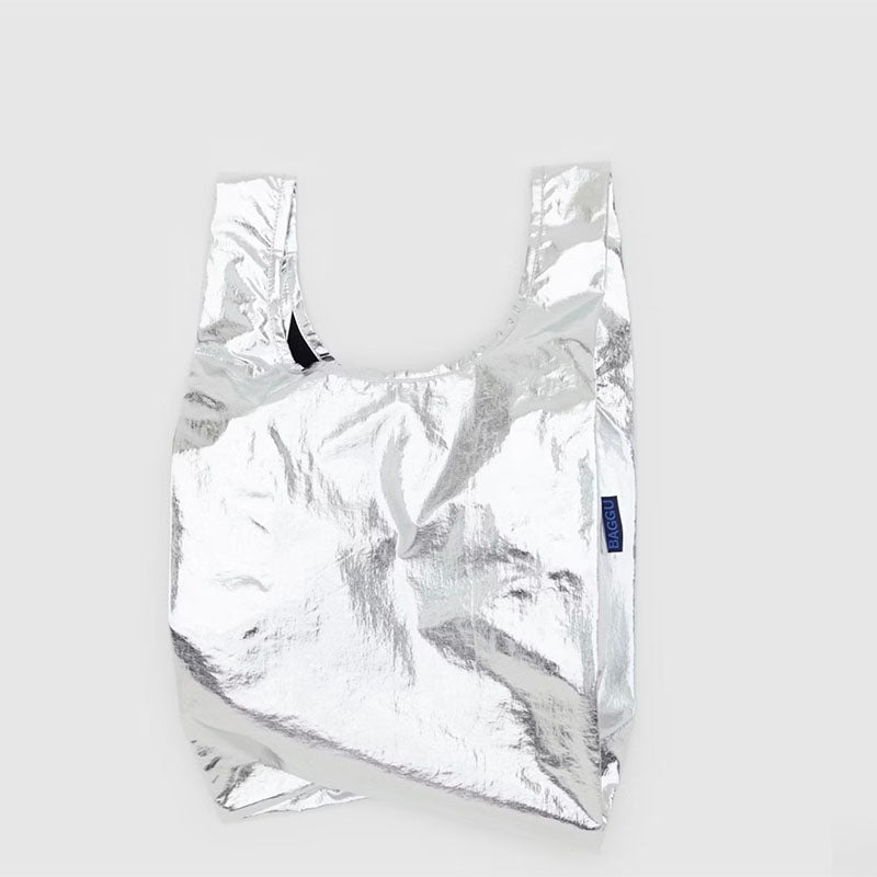 Baggu Baby Baggu Mini Reusable Shopping Bag - Metallic Silver