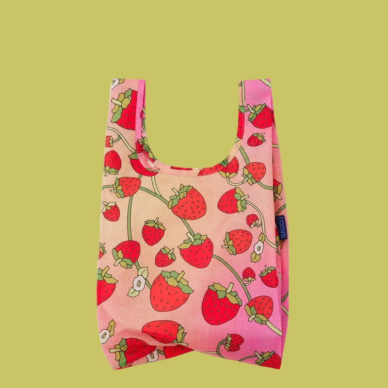 Baggu Baby Baggu Mini Reusable Shopping Bag - Strawberry Blossom