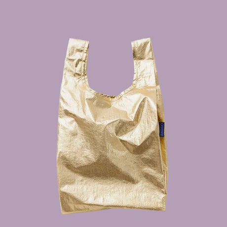 Baggu Baby Baggu Mini Reusable Shopping Bag Gold Metallic