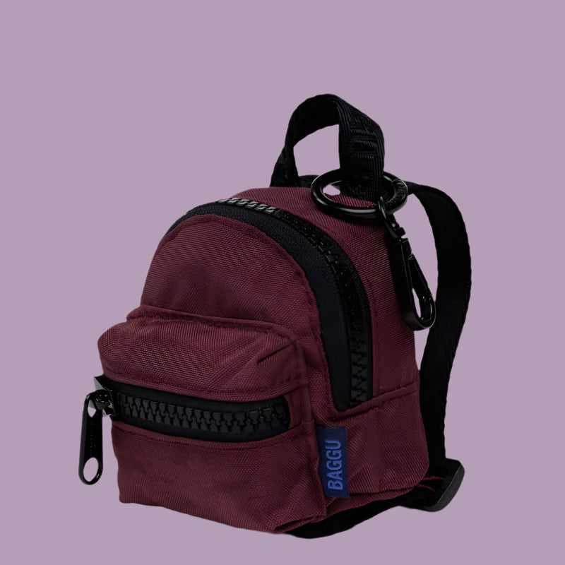 Baggu Backpack Charm Mahogany