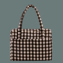 Baggu Cloud Carry-On - Blurred Gingham Brown