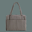 Baggu Cloud Carry-On Bag Black Cream Gingham
