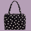 Baggu Cloud Carry-On Bag Black Cream Polka Dot