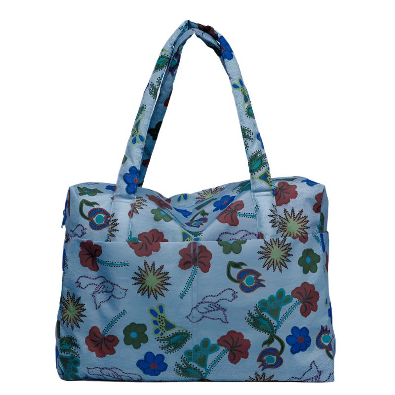 Baggu Cloud Carry-On Bag - Digital Denim Birds